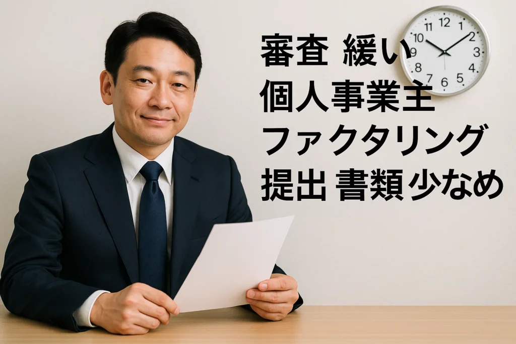 審査 緩い 個人事業主 ファクタリング 提出 書類 少なめ
