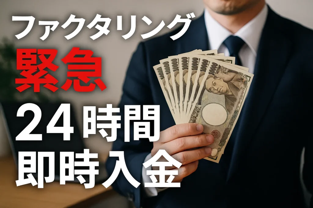 ファクタリング緊急24時間即時入金の業者