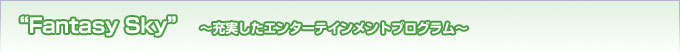 gFantasy Skyh@`[̃G^[eCgvO