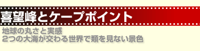 3 喜望峰とケープポイント　地球の丸さと実感 ２つの大海が交わる世界で類を見ない景色