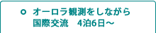 オーロラ観測をしながら国際交流　4泊6日～