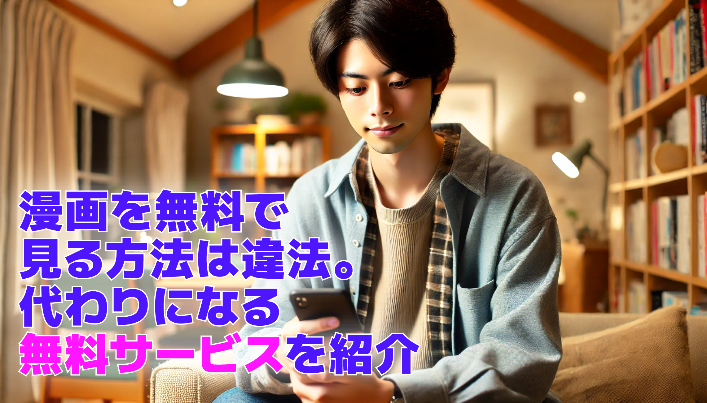 漫画を無料で見る漫画違法サイトは違法。代わりの無料サービス