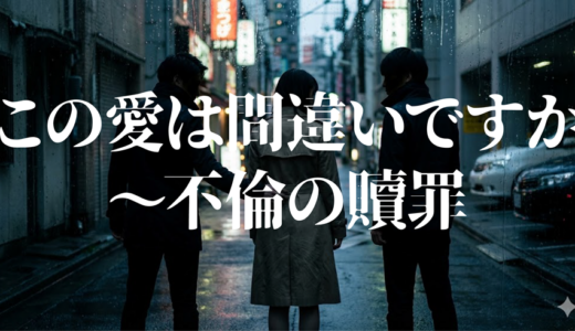 「この愛は間違いですか～不倫の贖罪」見逃し無料配信はどこで見れる？。Tver以外もあり