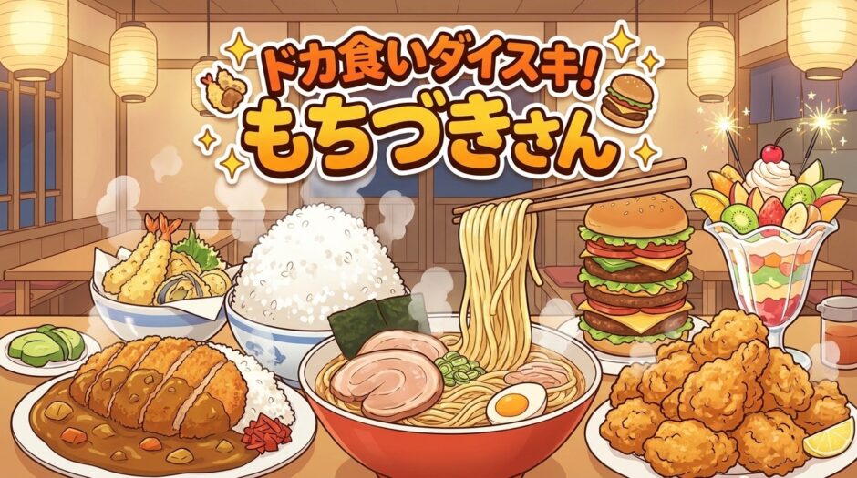 「ドカ食いダイスキ！ もちづきさん」どこで読める？全巻無料で読めるサービスは？アイキャッチ