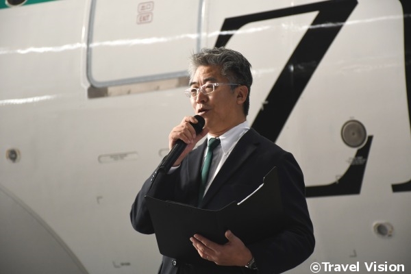 ZIPAIR Tokyo代表取締役社長の西田真吾氏。中長距離LCCの成功例をめざす