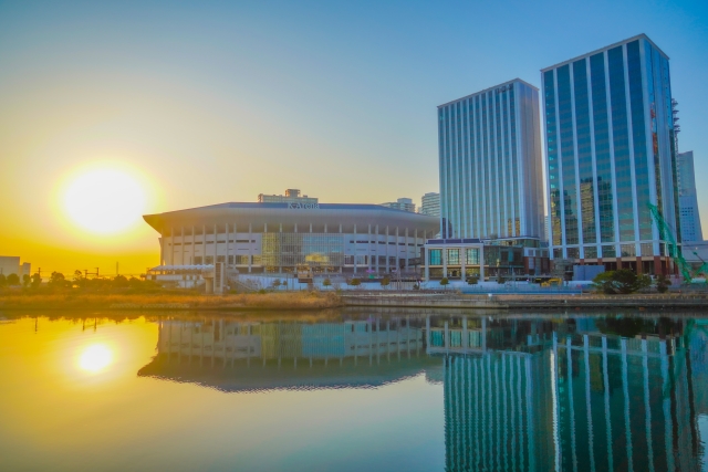 横浜の夕日