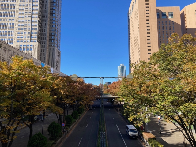 外資系ホテルのある通り