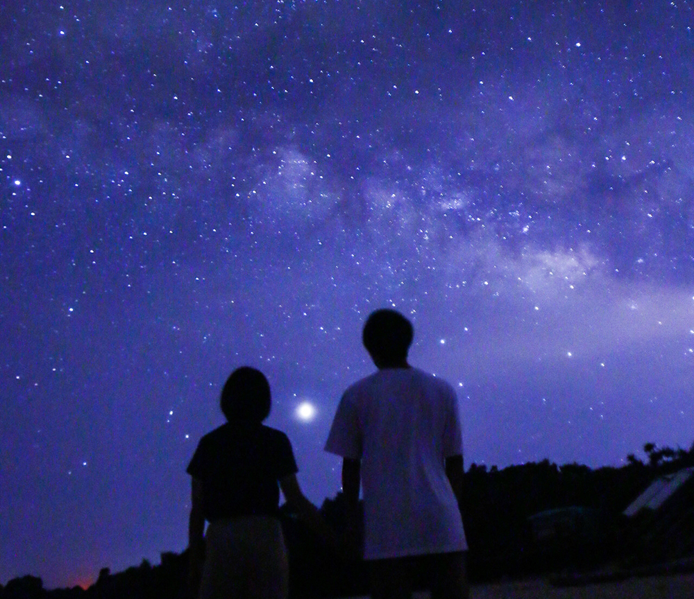 星空を満喫
